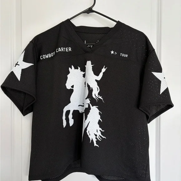 Official Beyoncé Cowboy Carter Merch Size L Black Jersey NWOT beyonce - Picture 8 of 10